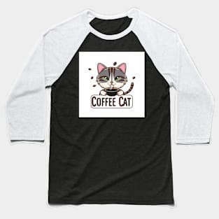 Coffee cat Baseball T-Shirt